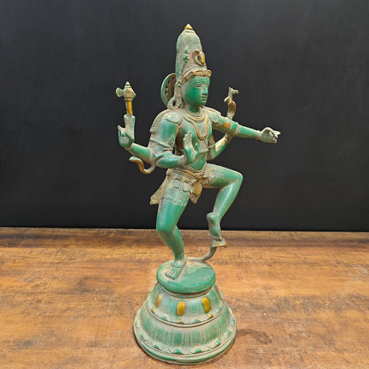 Brass Vintage Dancing Shiva Idol Nataraja Sculpture 22 Inch by vendor-unknown - Hindu Gods (View 4)