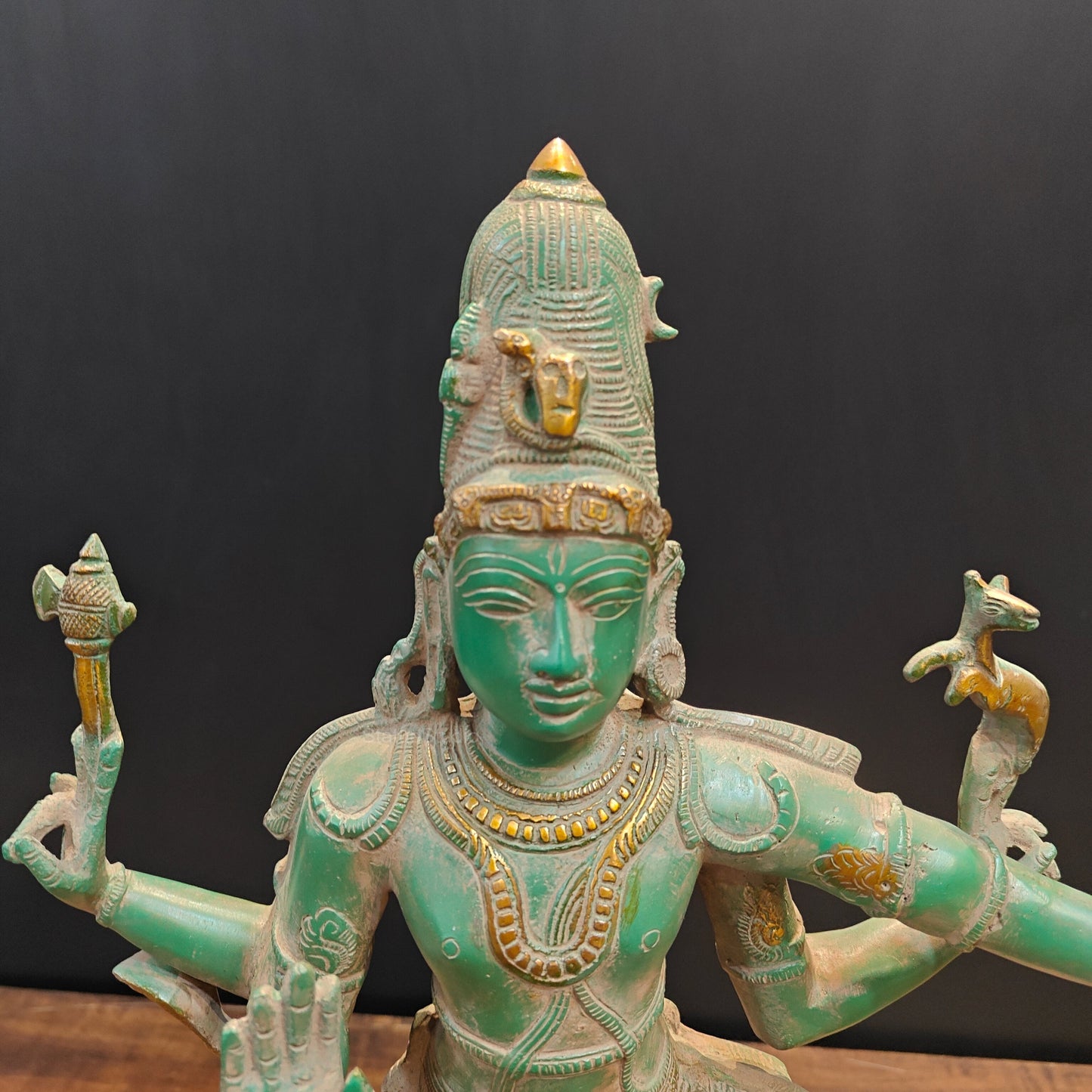 Brass Vintage Dancing Shiva Idol Nataraja Sculpture 22 Inch