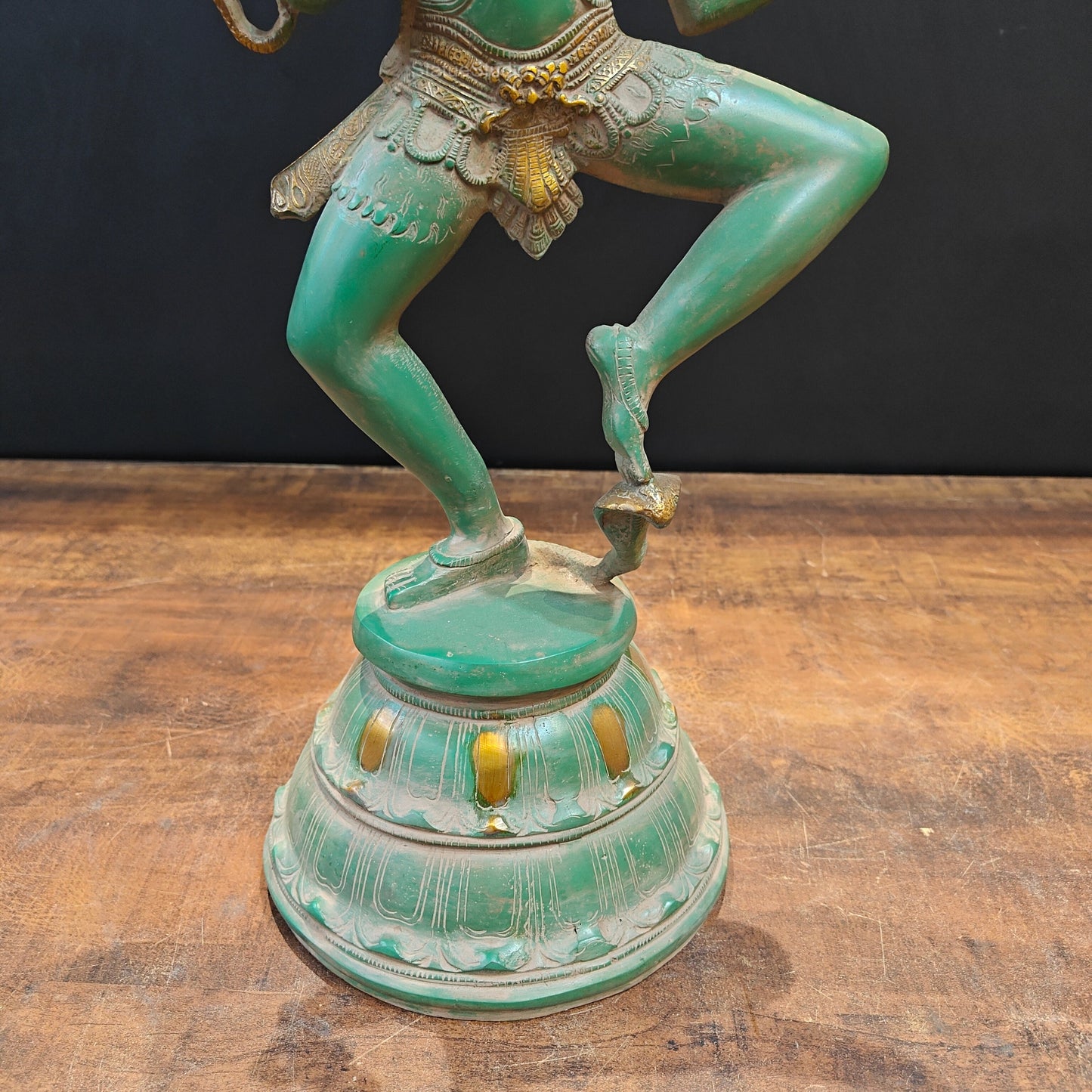 Brass Vintage Dancing Shiva Idol Nataraja Sculpture 22 Inch