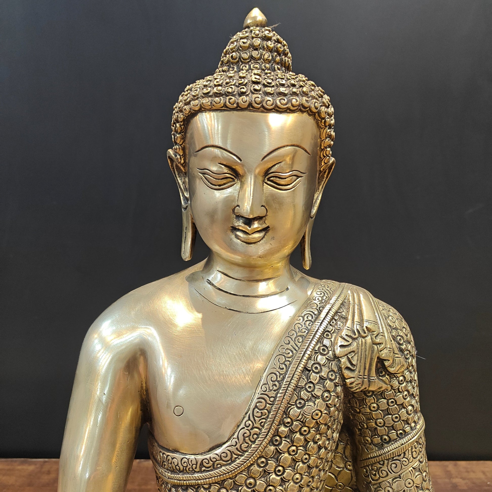 Brass Medicine Buddha Statue For Home Decor 22 Inches - Image 4