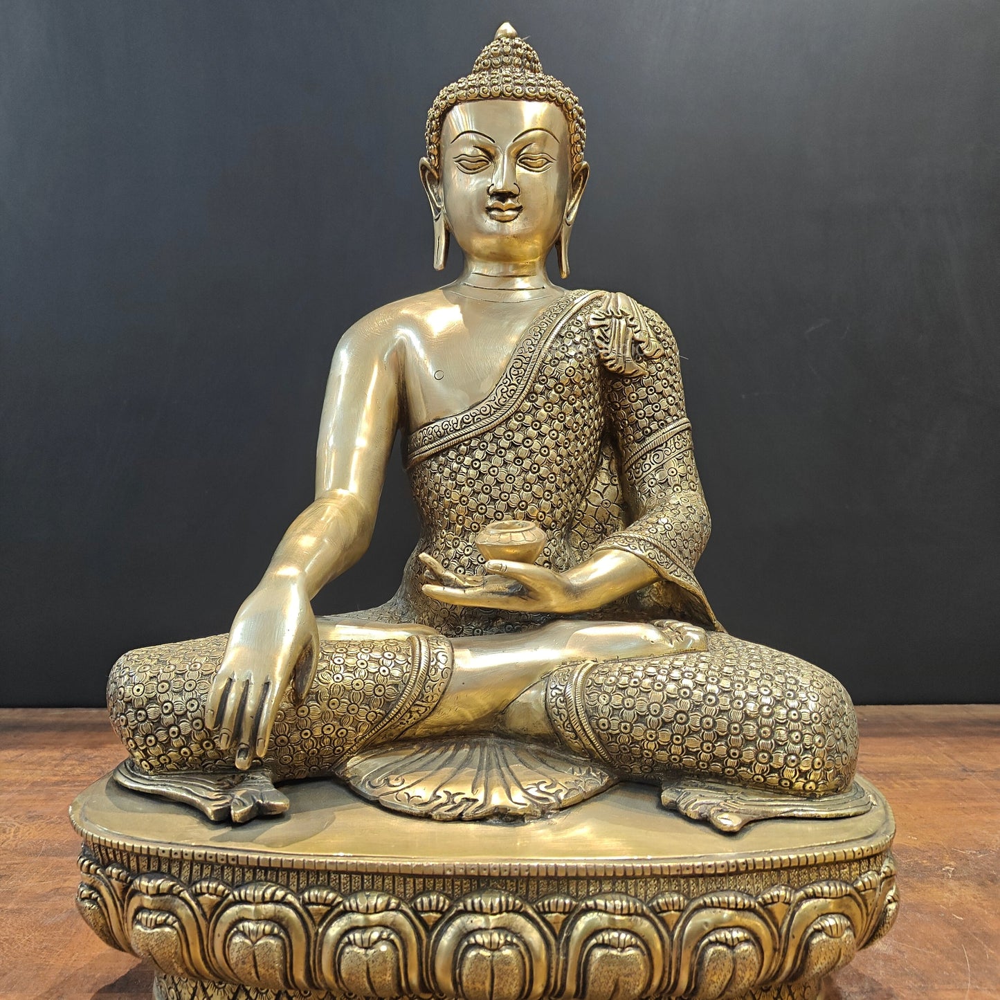 Brass Medicine Buddha Statue For Home Decor 22 Inches