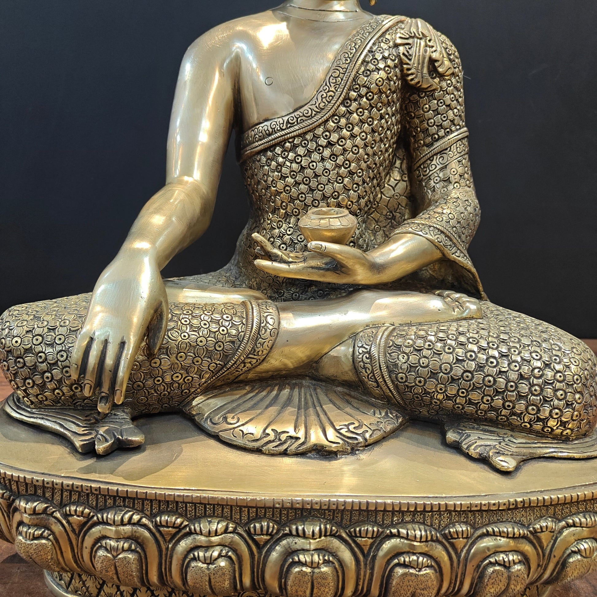Brass Medicine Buddha Statue For Home Decor 22 Inches - Image 8