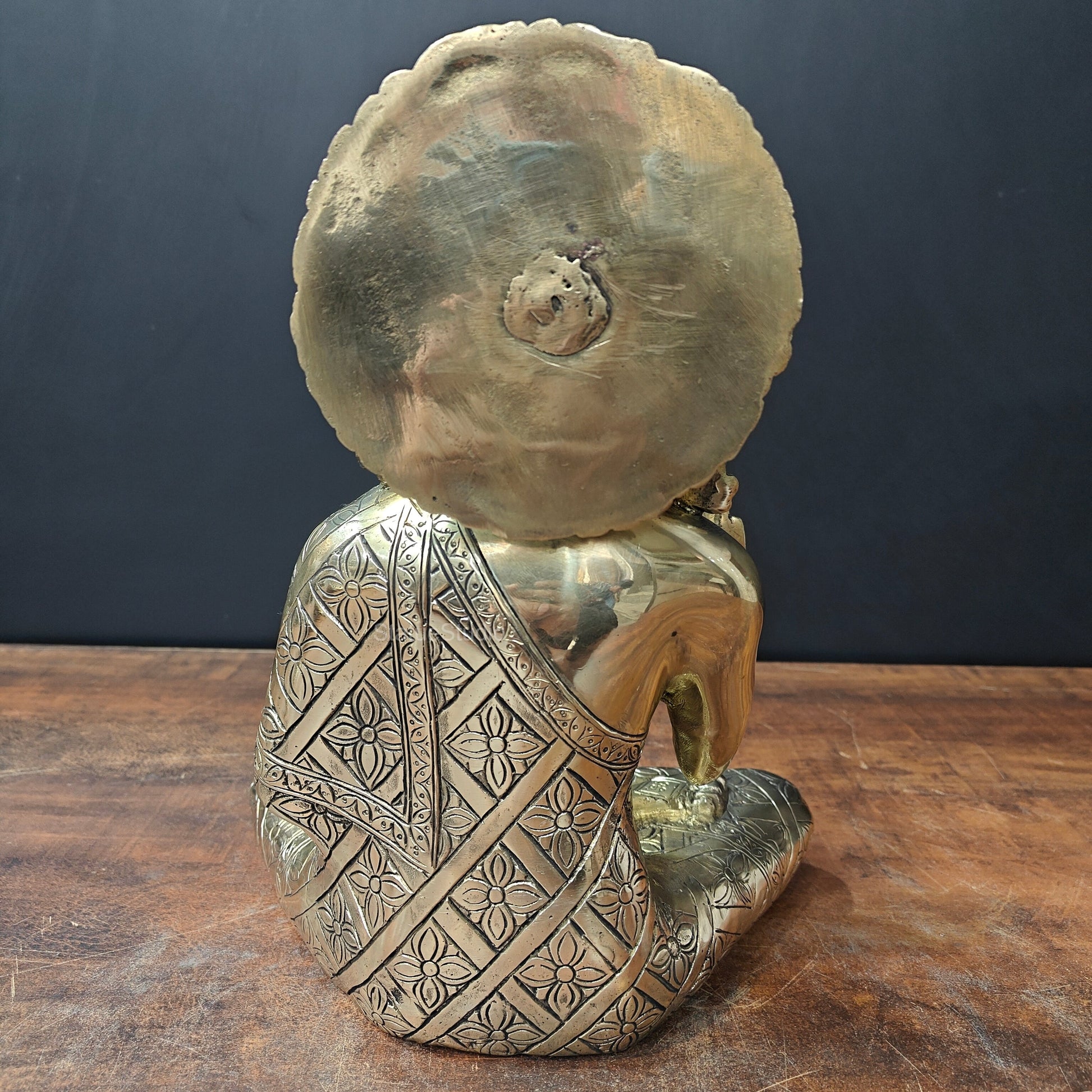 Brass Blessing Buddha Statue For Home Decor 1 Feet - Image 7