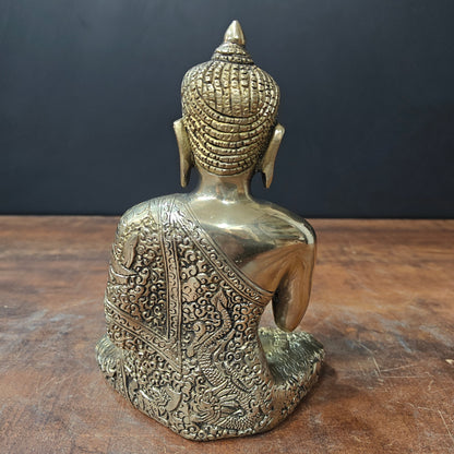 Brass Blessing Buddha Statue 8 Inch by vendor-unknown - Buddha (View 8)