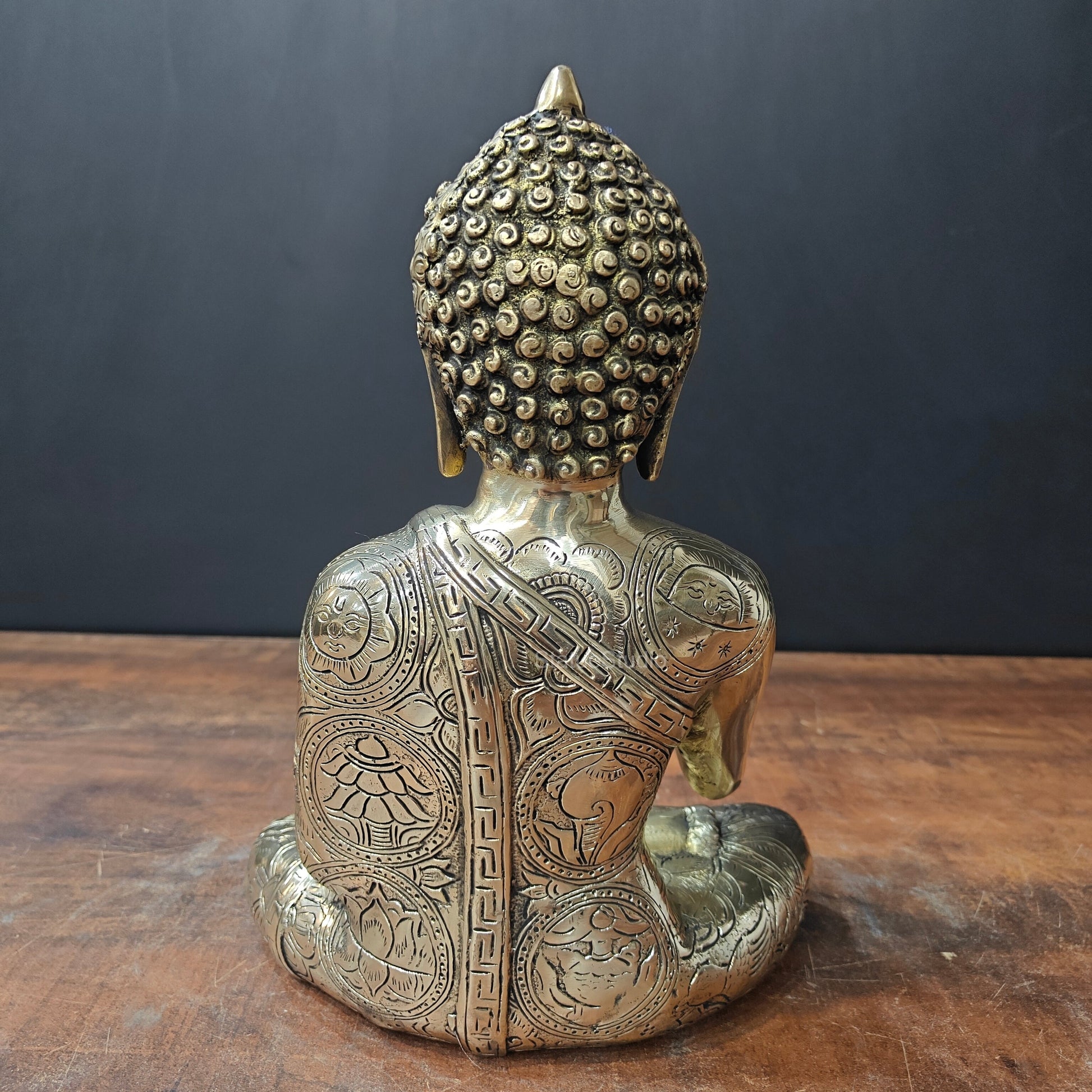Brass Blessing Buddha Idol Shakyamuni For Home Decor 1 Feet - Image 7