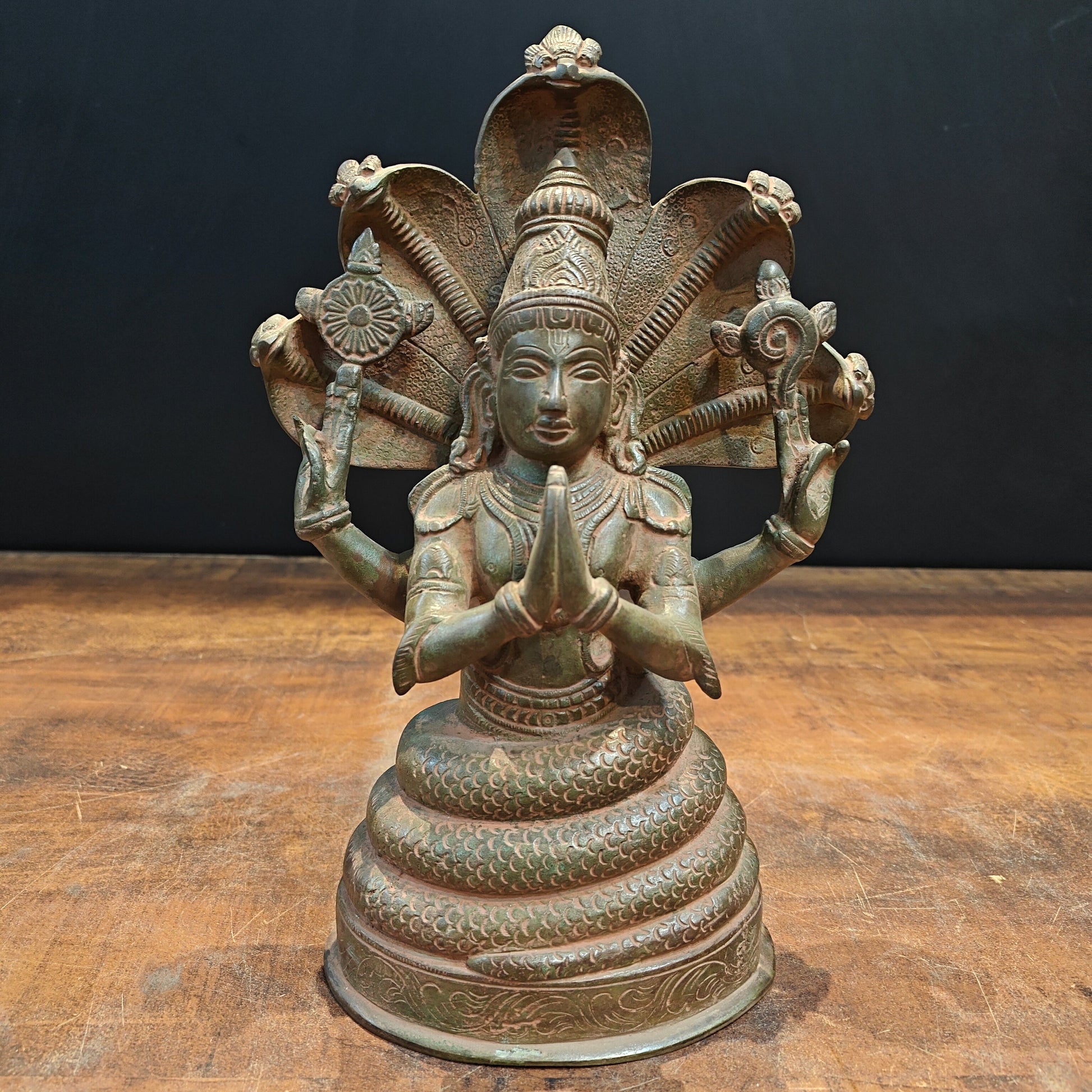 Brass Patanjali Idol Antique Finish 11 Inch - Image 3