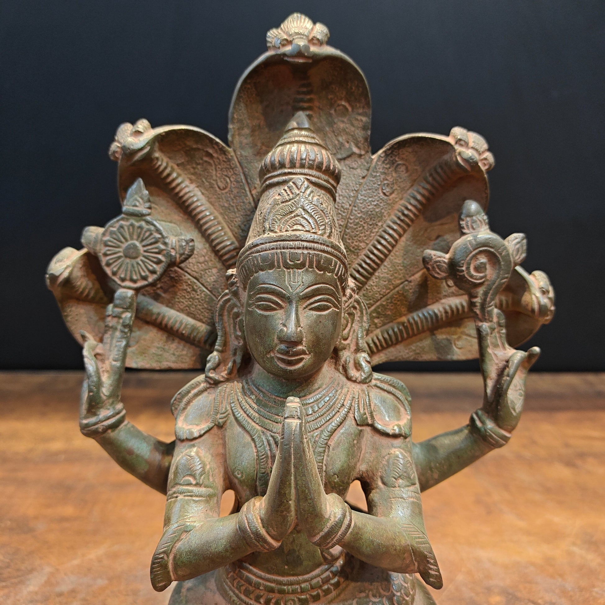 Brass Patanjali Idol Antique Finish 11 Inch - Image 4