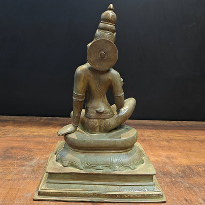 Brass Sitting Parvati Idol As Uma Devi Sculpture 14 Inches by vendor-unknown - Hindu Gods (View 9)