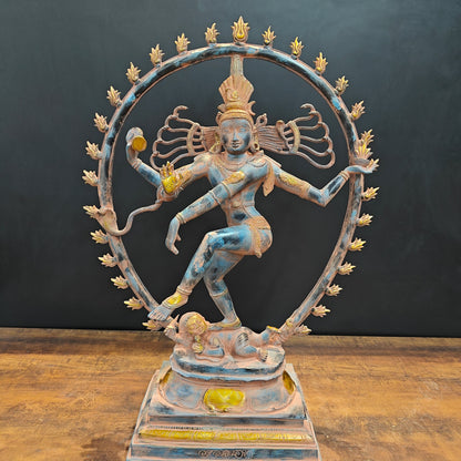 Brass Vintage Nataraja Statue Dancing Shiva Sculpture 2.5 Feet by vendor-unknown - Hindu Gods (View 3)