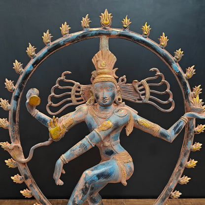 Brass Vintage Nataraja Statue Dancing Shiva Sculpture 2.5 Feet by vendor-unknown - Hindu Gods (View 4)