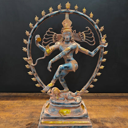 Brass Vintage Nataraja Statue Dancing Shiva Sculpture 2.5 Feet by vendor-unknown - Hindu Gods (View 5)