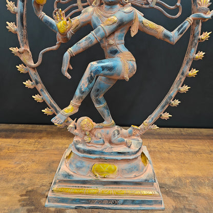 Brass Vintage Nataraja Statue Dancing Shiva Sculpture 2.5 Feet by vendor-unknown - Hindu Gods (View 6)