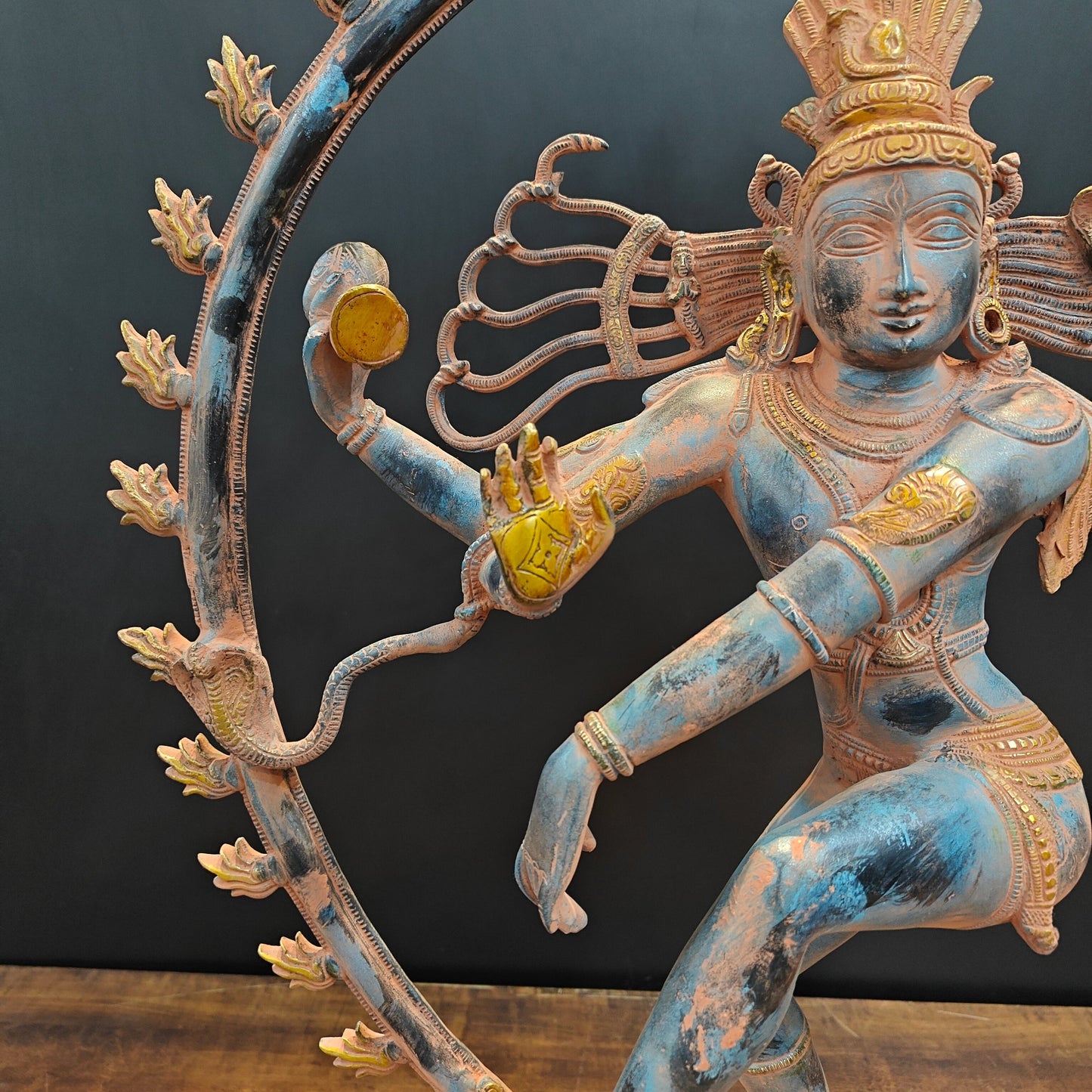 Brass Vintage Nataraja Statue Dancing Shiva Sculpture 2.5 Feet