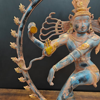 Brass Vintage Nataraja Statue Dancing Shiva Sculpture 2.5 Feet by vendor-unknown - Hindu Gods (View 8)