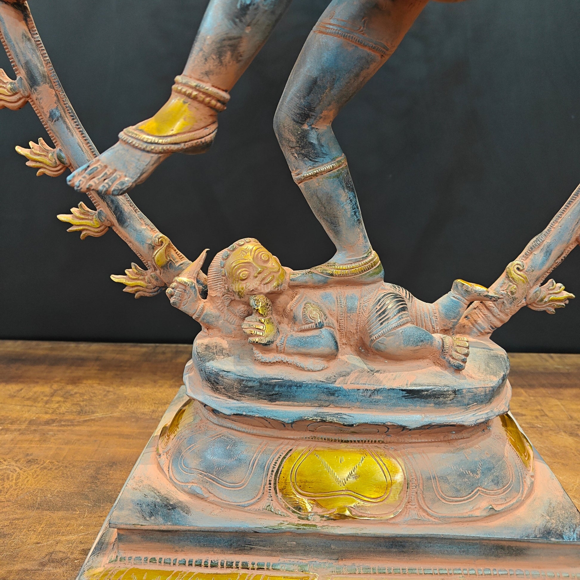 Brass Vintage Nataraja Statue Dancing Shiva Sculpture 2.5 Feet - Image 9