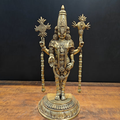 Brass Lord Venkateshwara Tirupati Balaji Idol 22 Inch by vendor-unknown - Hindu Gods (View 5)
