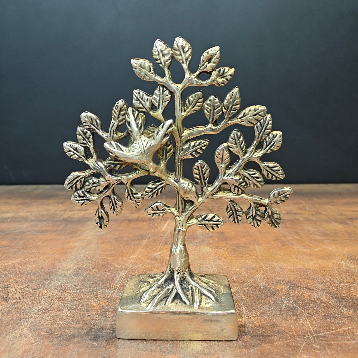 Brass Kalpavriksha Tree Decorative Showpiece 7 Inch