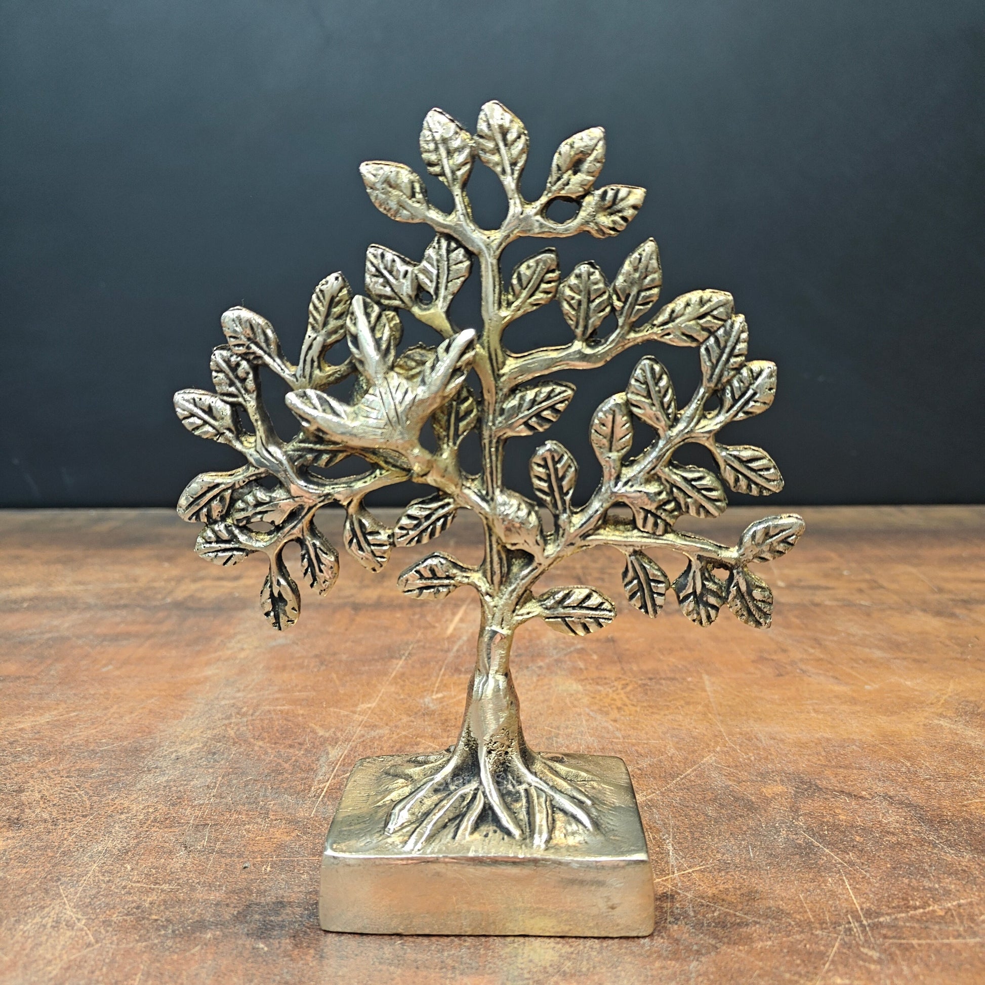 Brass Kalpavriksha Tree Decorative Showpiece 7 Inch - Image 3
