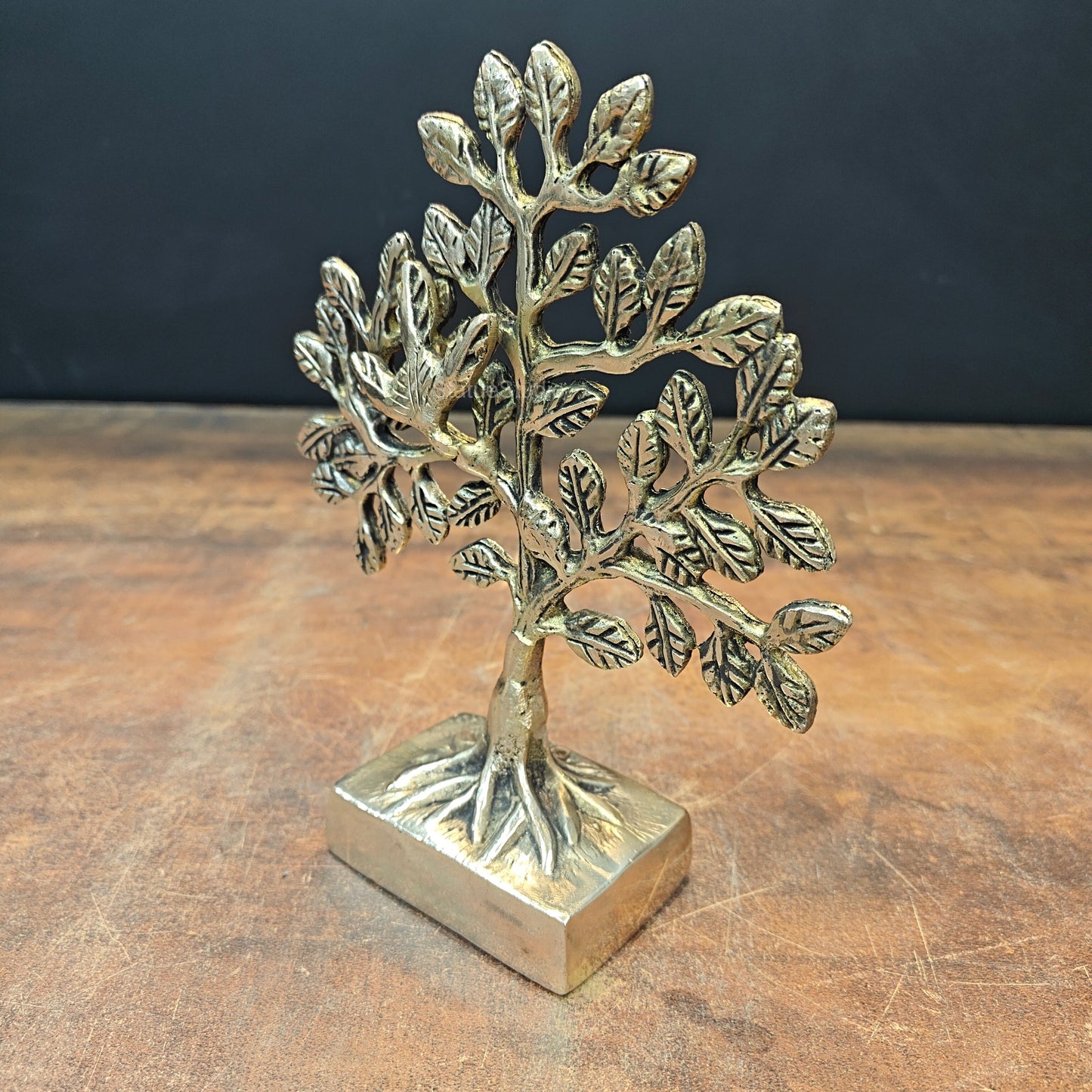 Brass Kalpavriksha Tree Decorative Showpiece 7 Inch