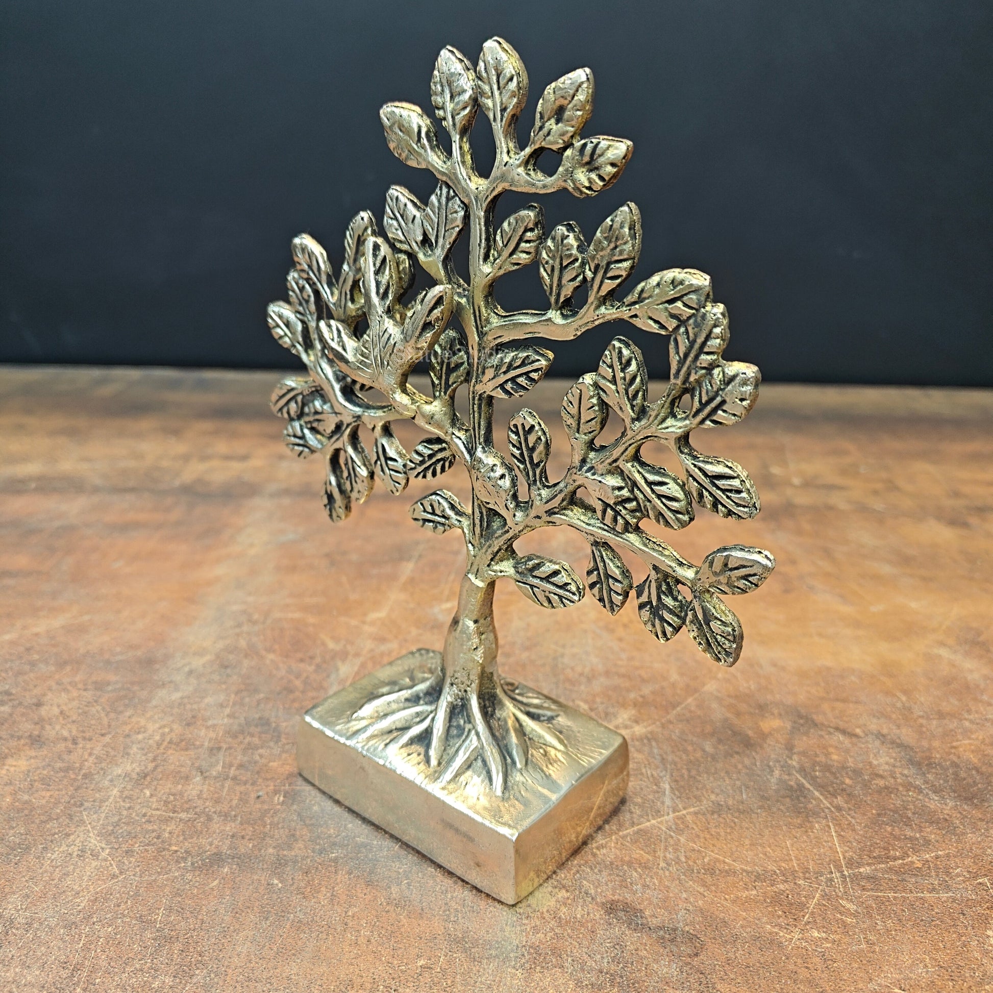 Brass Kalpavriksha Tree Decorative Showpiece 7 Inch - Image 4