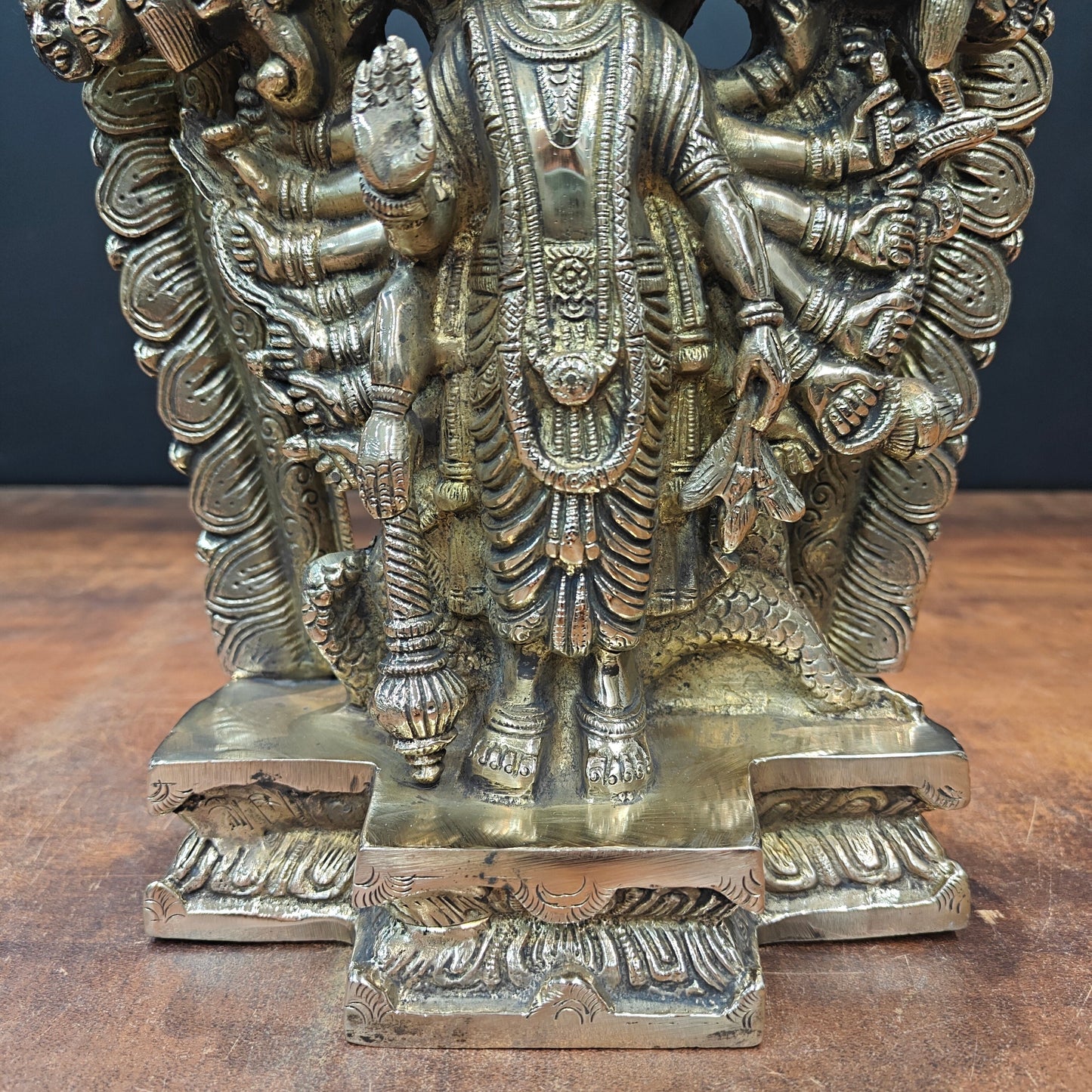 Brass Divine Vishwaroopam Of Lord Vishnu Idol Virat Swarup 11 Inch