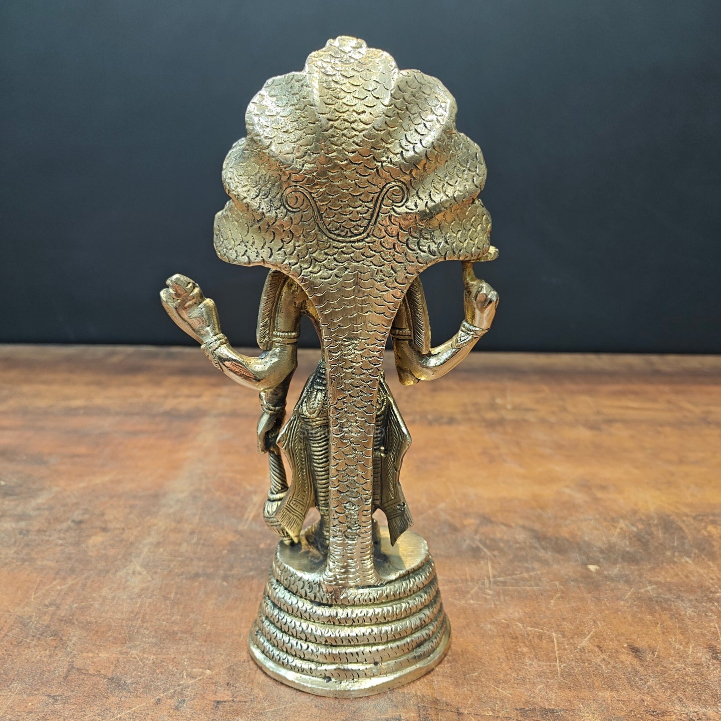 Brass Standing Vishnu Statue Narayana Murti 10 Inch