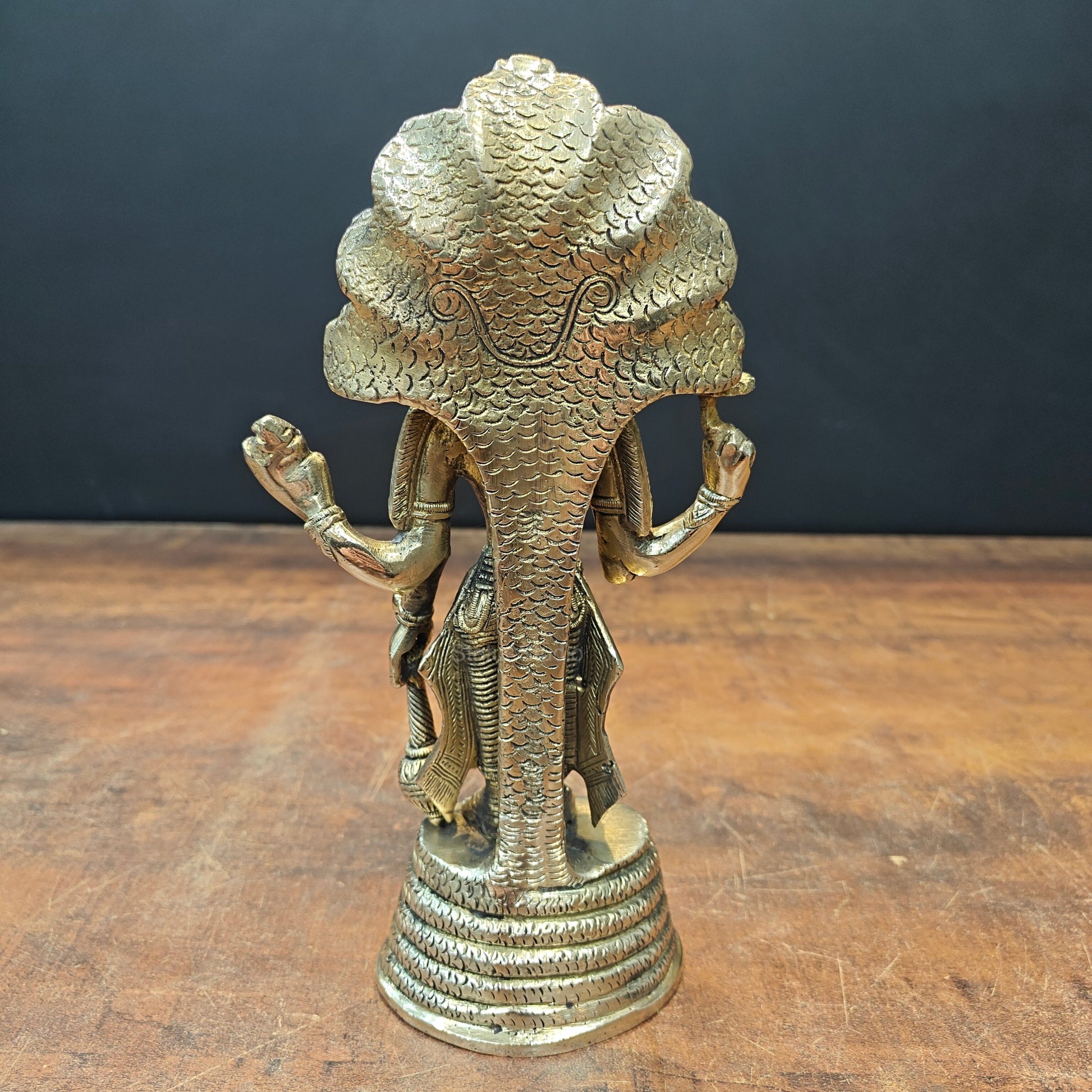 Brass Standing Vishnu Statue Narayana Murti 10 Inch - Image 7