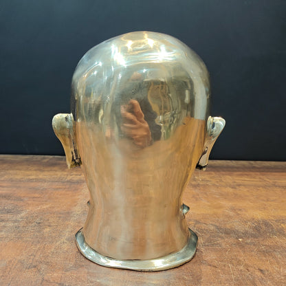 Brass Shiva Head Statue Mukhalingam Face 10 Inch by vendor-unknown - Hindu Gods (View 6)