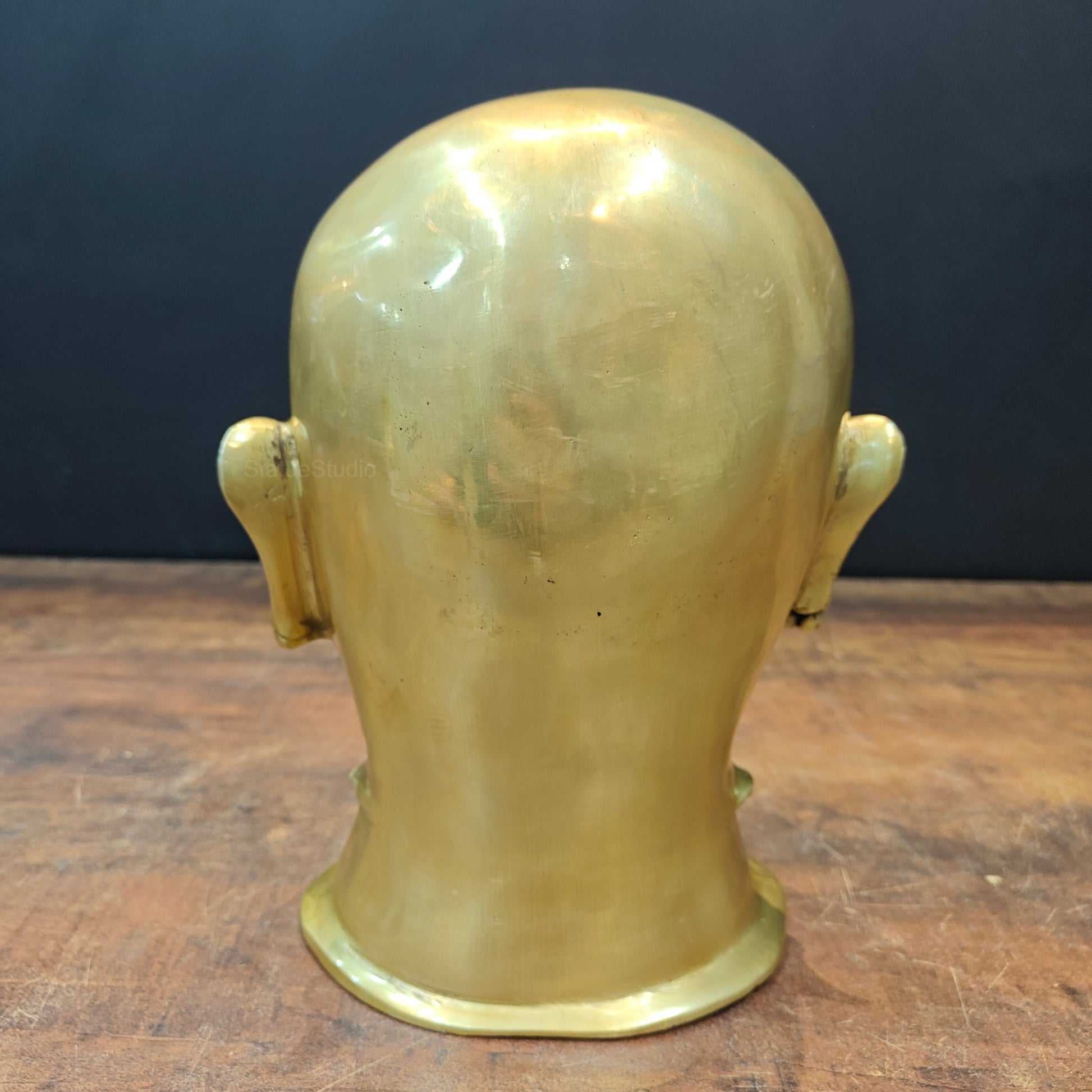 Brass Shiva Head Statue Mukhalingam Face 10 Inches - Image 6