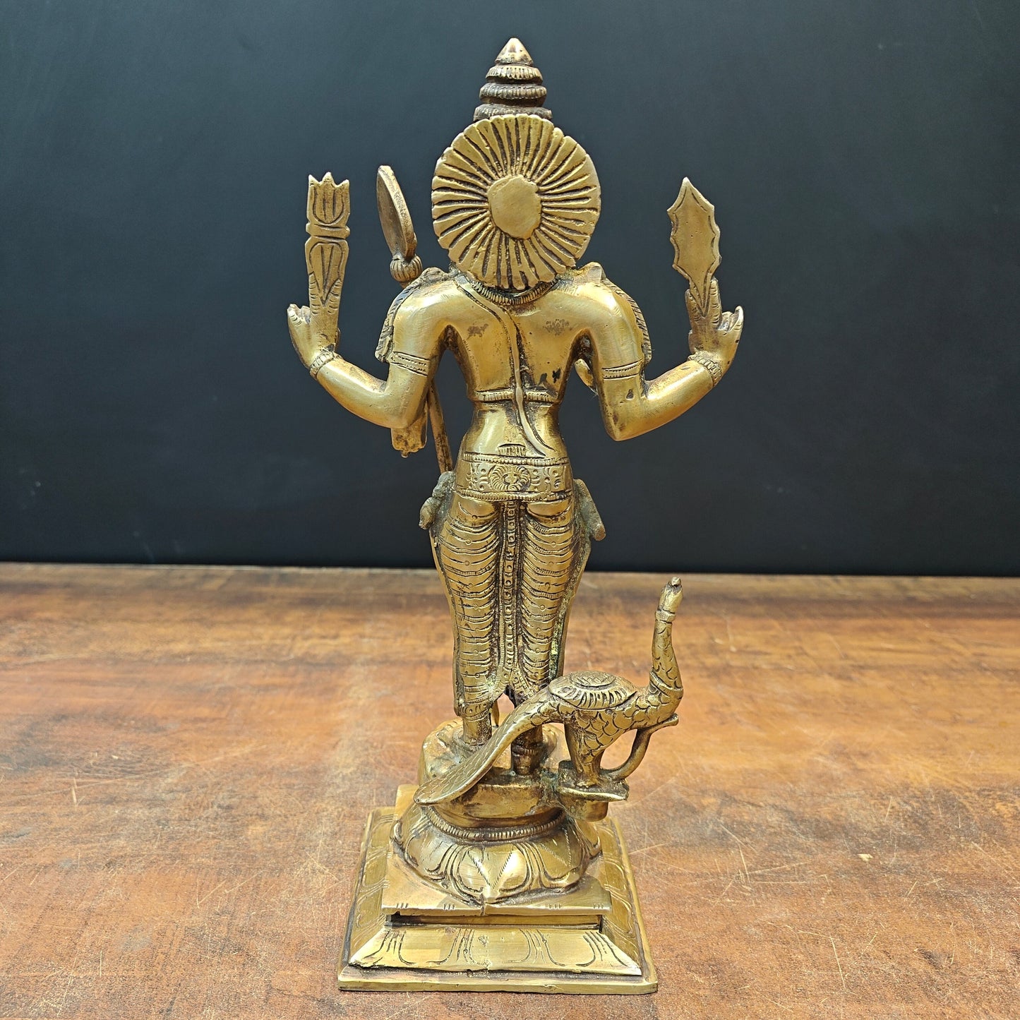 Brass Lord Karthikeya Murugan Swamy Idol With Peacock 1 Feet