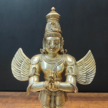 Brass Standing Garud Dev Idol Vehicle of Lord Vishnu 2 Feet by vendor-unknown - Hindu Gods (View 2)