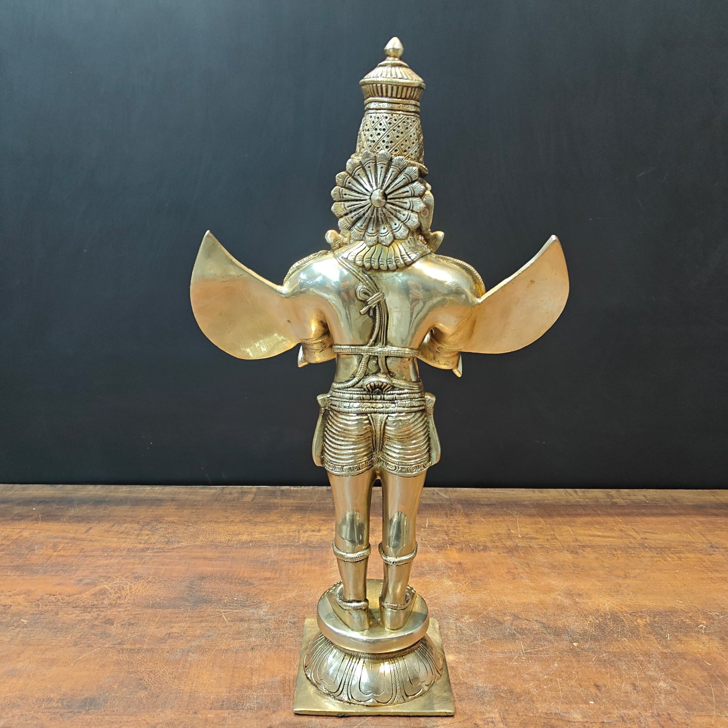 Brass Standing Garud Dev Idol Vehicle of Lord Vishnu 2 Feet