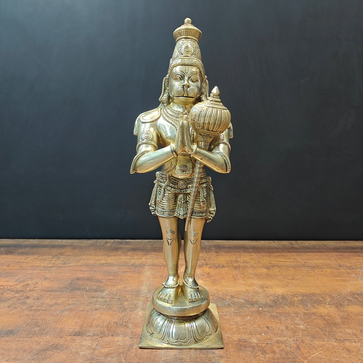 Brass Hanuman Statue in Namashkar Mudra 2 Feet