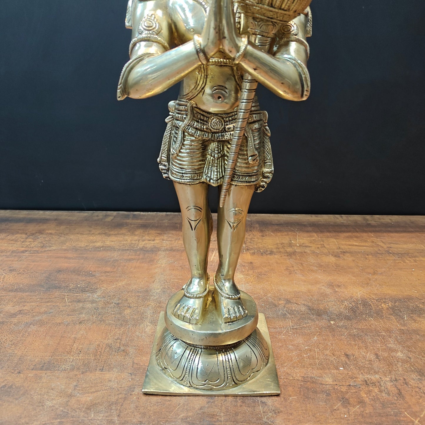 Brass Hanuman Statue in Namashkar Mudra 2 Feet