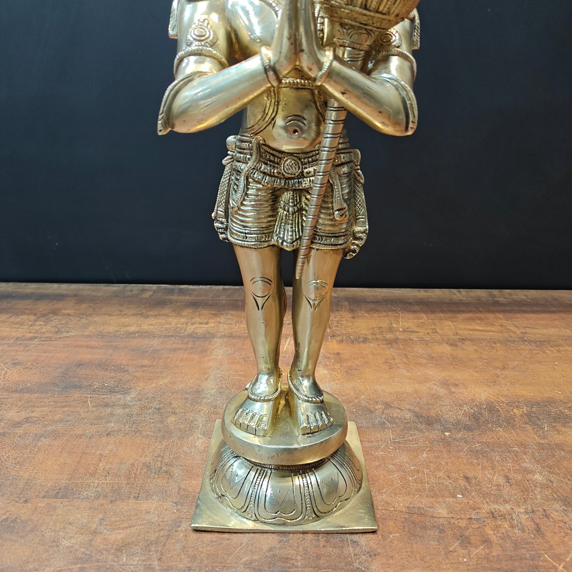 Brass Hanuman Statue in Namashkar Mudra 2 Feet - Image 8