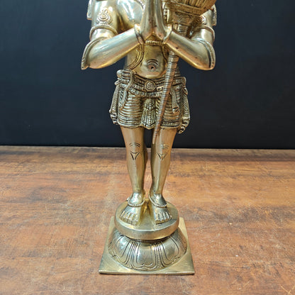 Brass Hanuman Statue in Namashkar Mudra 2 Feet by vendor-unknown - Hindu Gods (View 8)