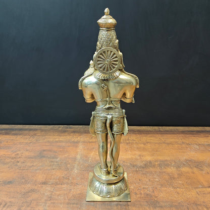Brass Hanuman Statue in Namashkar Mudra 2 Feet by vendor-unknown - Hindu Gods (View 9)