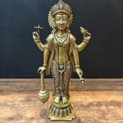 Brass Exclusive Standing Vishnu Idol 26 Inches by vendor-unknown - Hindu Gods (View 3)