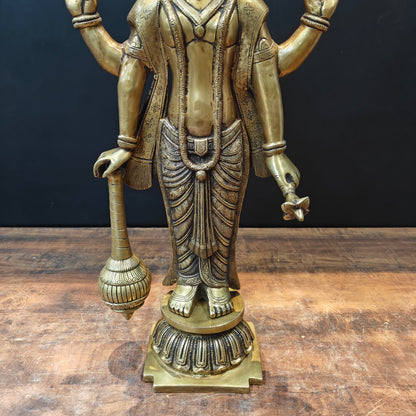Brass Exclusive Standing Vishnu Idol 26 Inches by vendor-unknown - Hindu Gods (View 7)
