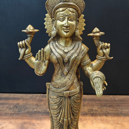Brass Goddess Standing Lakshmi Idol For Home Decor 2 Feet by vendor-unknown - Hindu Gods (View 4)