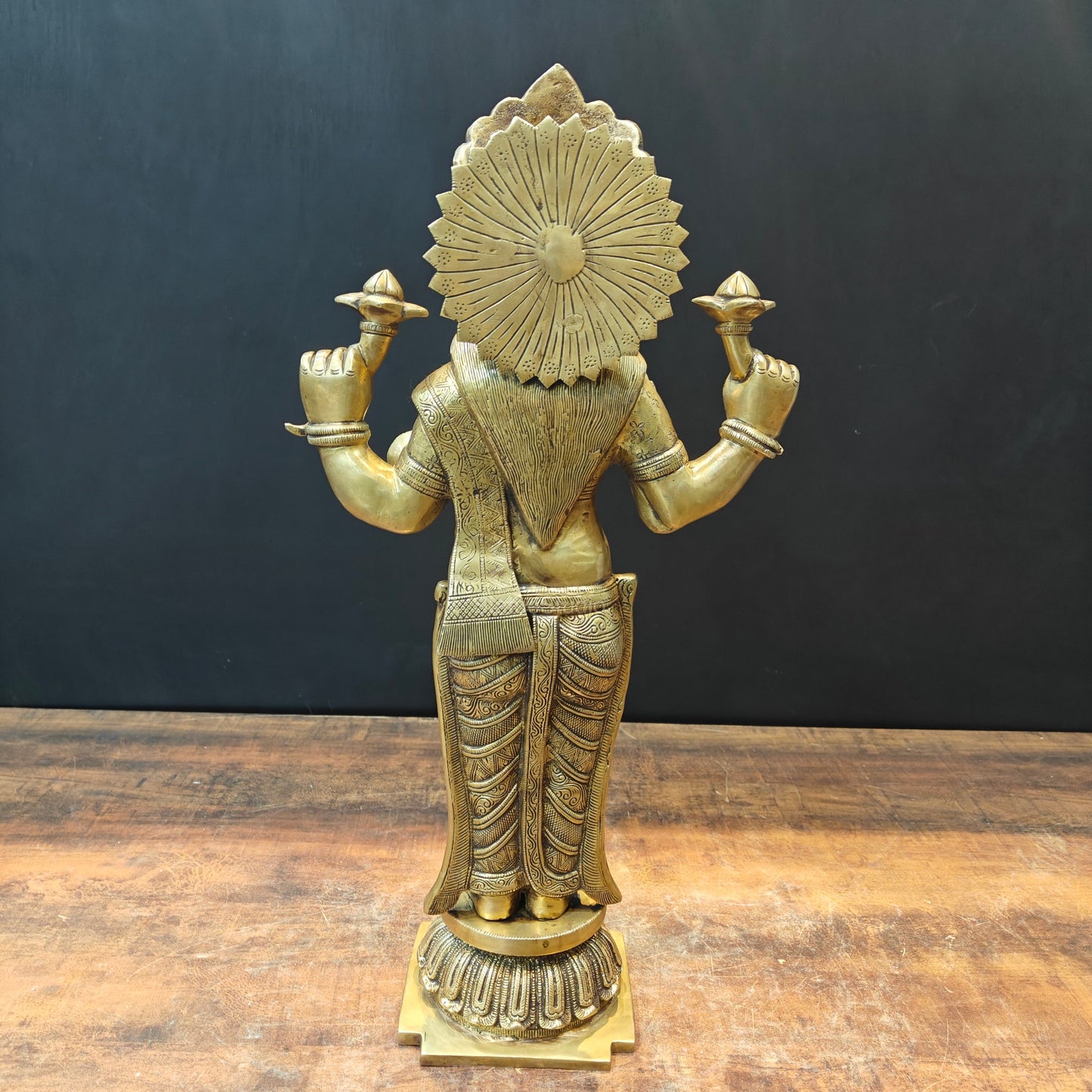 Brass Goddess Standing Lakshmi Idol For Home Decor 2 Feet