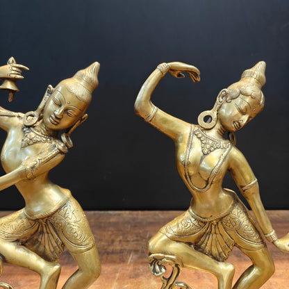 Brass Dancing Shiva Parvati Idols Sculpture 16 Inches by vendor-unknown - Hindu Gods (View 4)