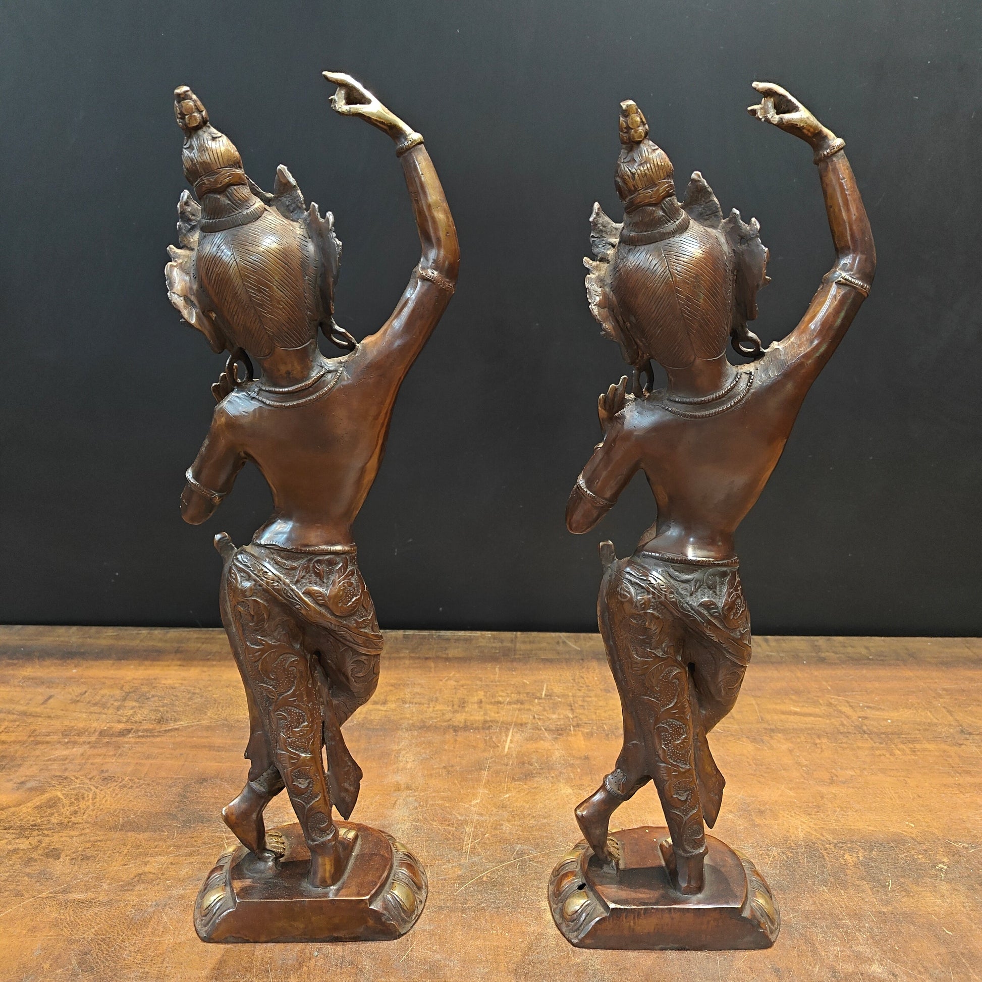 Brass Standing Tara Maya Devi Buddhist Sculpture 20 Inch - Image 8