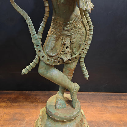 Brass Krishna Idol Antique Finish 45 Inches by vendor-unknown - Hindu Gods (View 7)