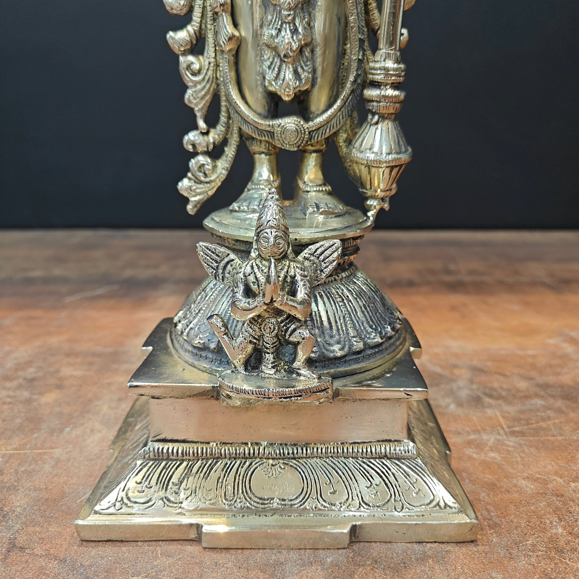 Brass Standing Vishnu Statue For Home Decor 14.5 Inch - Image 5