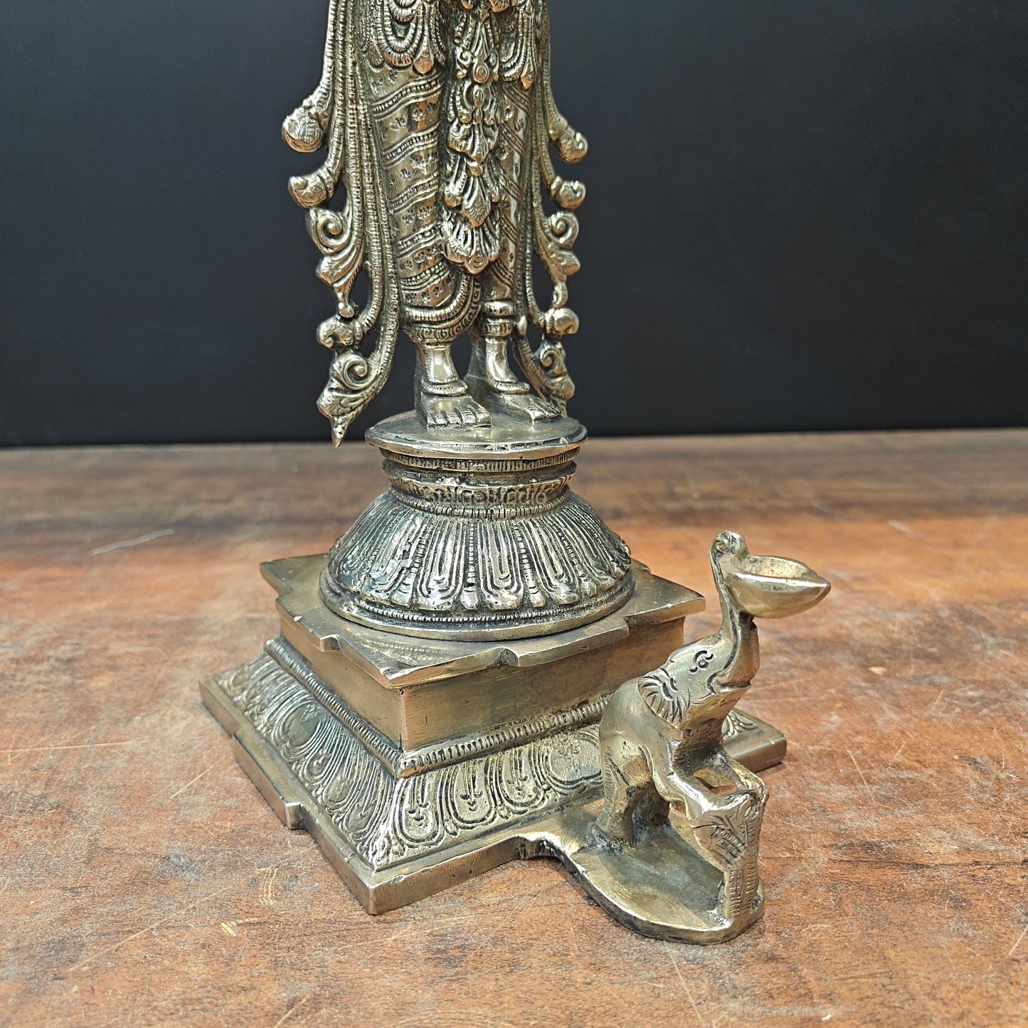 Brass Goddess Standing Lakshmi Idol 14 Inch