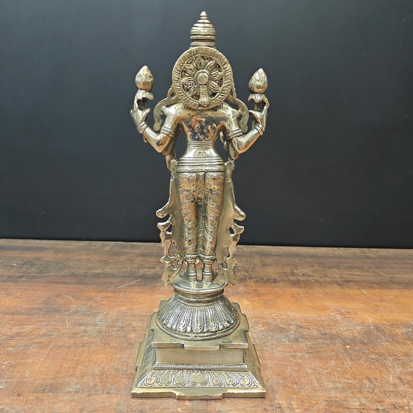 Brass Goddess Standing Lakshmi Idol 14 Inch