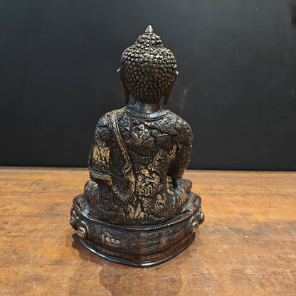 Brass Medicine Buddha Statue Antique Finish 14 Inch by vendor-unknown - Buddha (View 8)