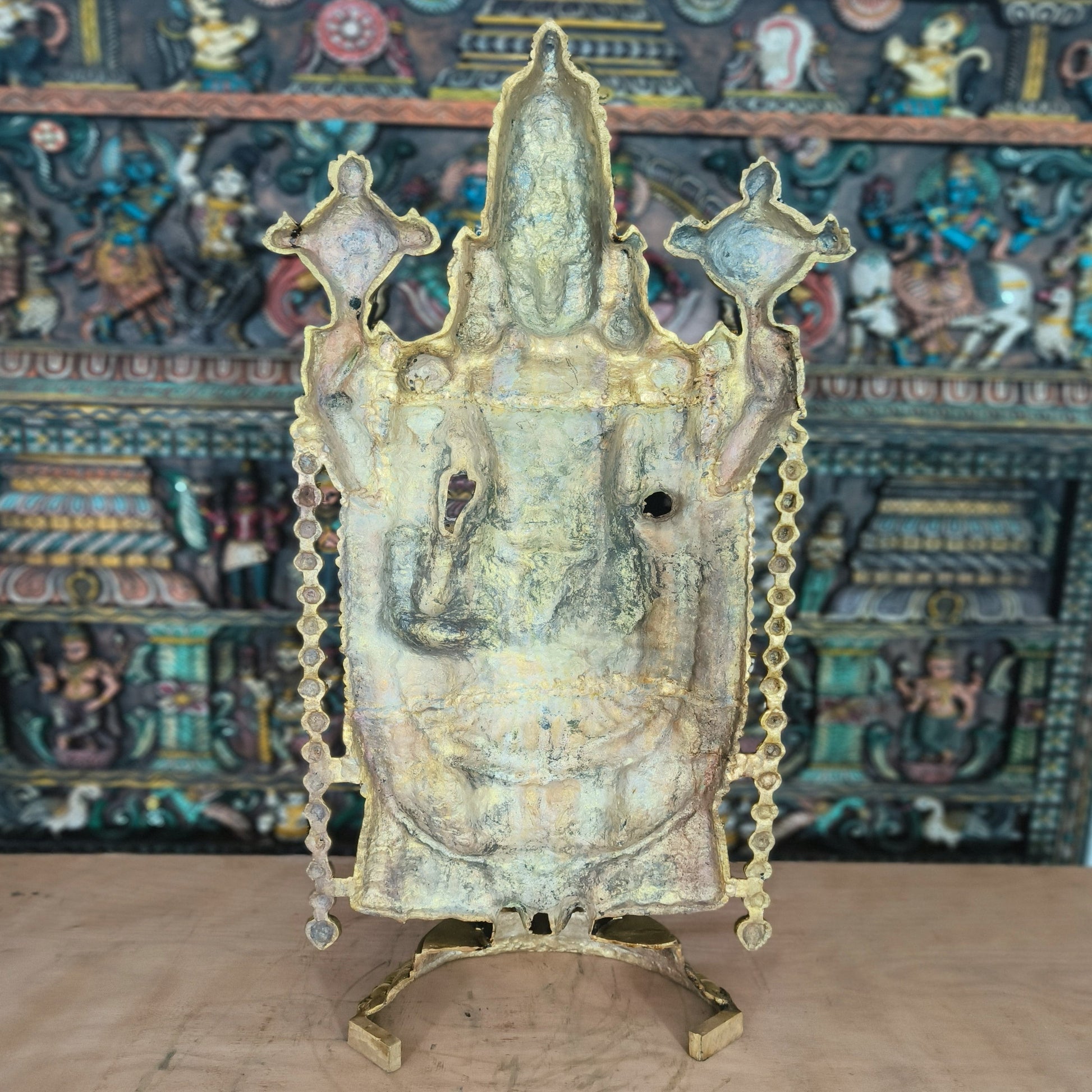 Brass Large Venkateshwara Tirupati Balaji Idol With Stone Work 4 Feet - Image 10