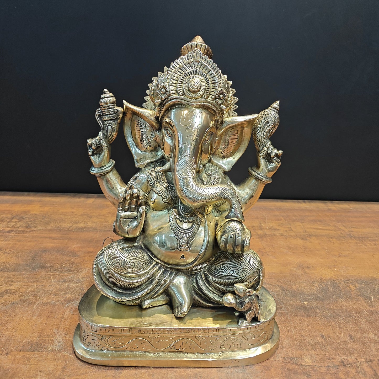 Brass Lord Ganesha Statue 13 Inch